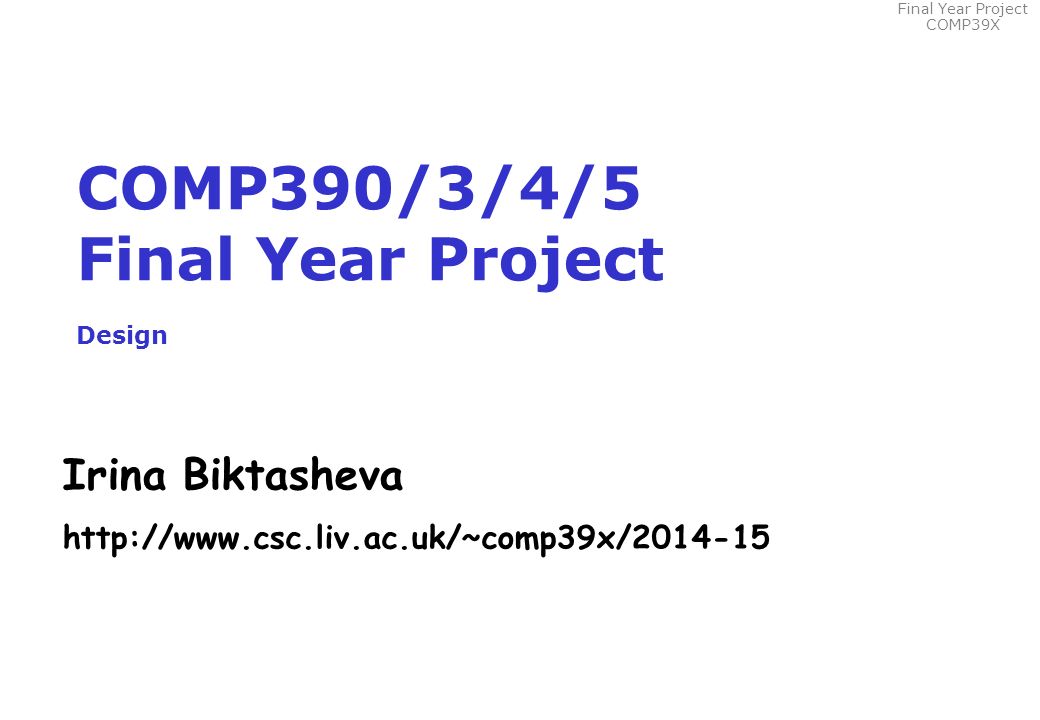 Dissertation Final Year Project