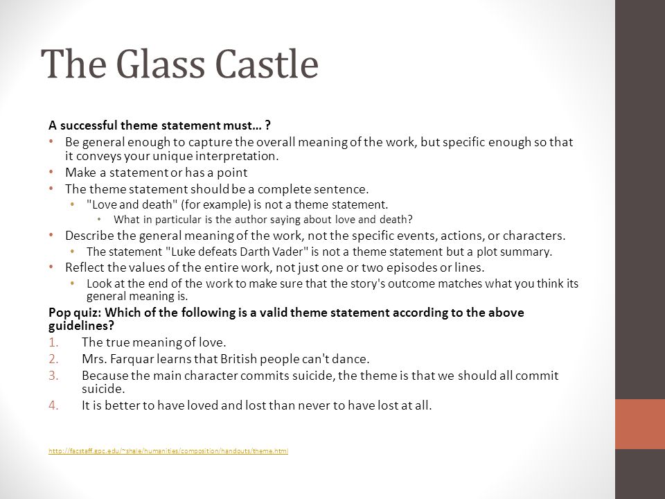 Reflective essay on the glass castle