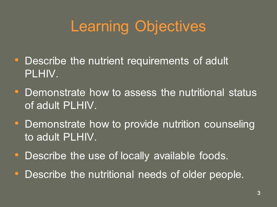 nutrition counselling presentation