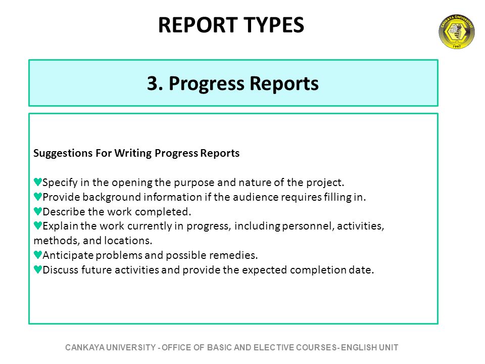 work reports examples