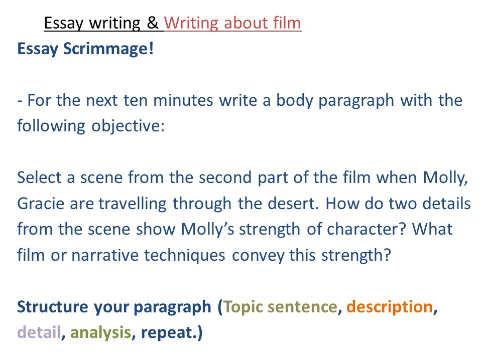 Critical Analysis Film Essay Examples