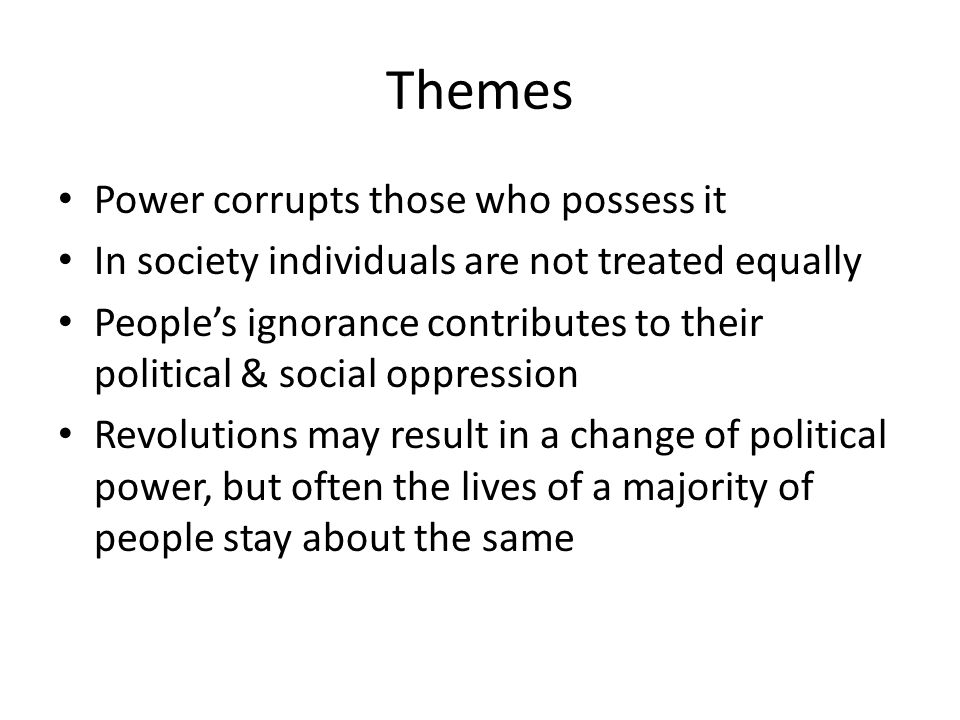 Power corrupts but absolute power corrupts absolutely animal farm essay