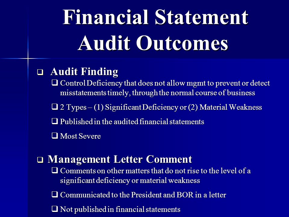 financial statement audit financial statement audit