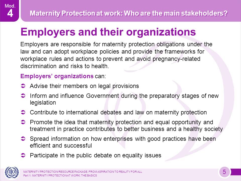 MATERNITY PROTECTION RESOURCE PACKAGE.