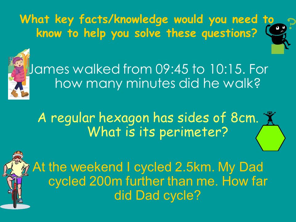 What key facts/knowledge would you need to know to help you solve these questions.
