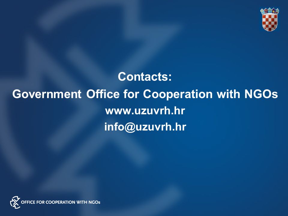 Contacts: Government Office for Cooperation with NGOs
