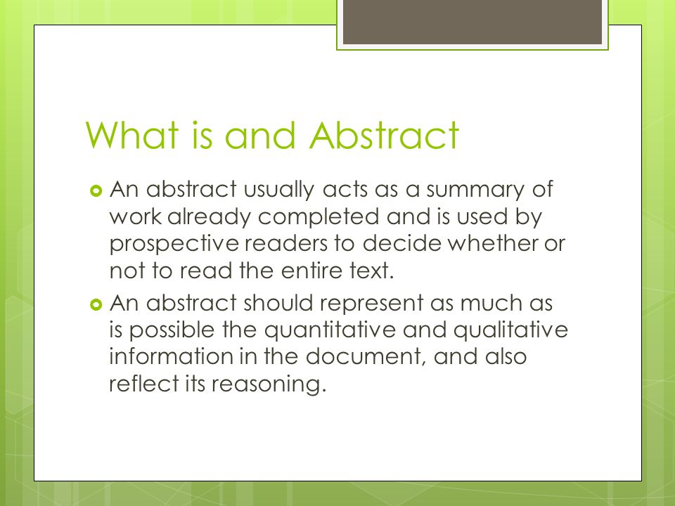 How To Write Abstract For Research Paper