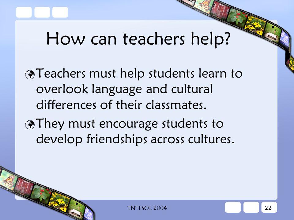 TNTESOL How can teachers help.