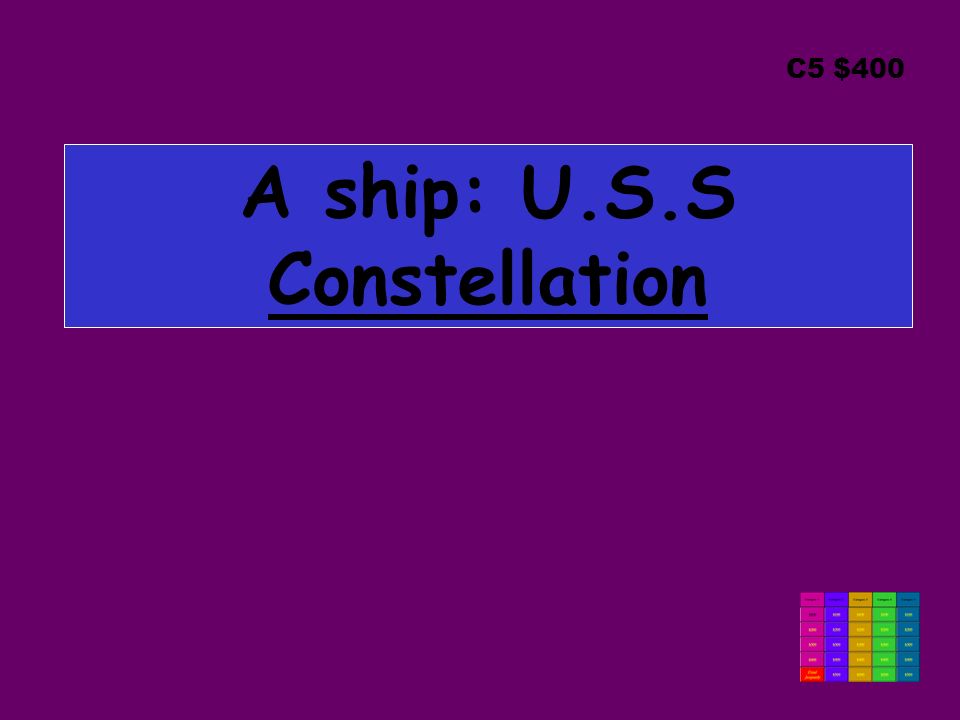 C5 $400 A ship: U.S.S Constellation