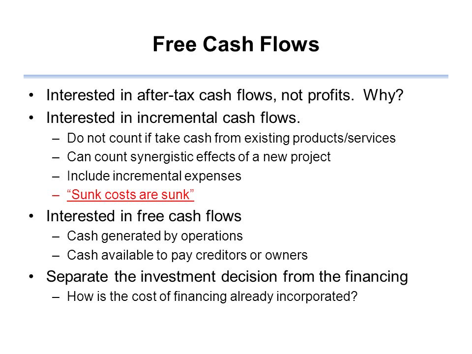 cash flow products
