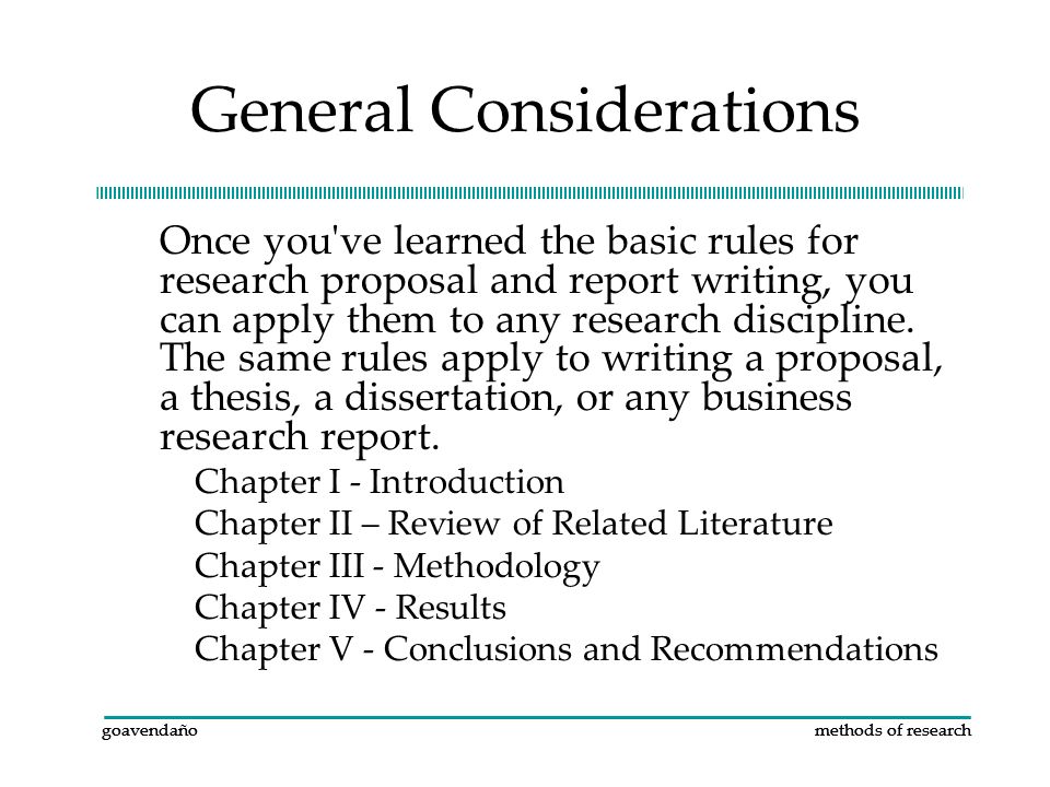 Research Proposal Writing