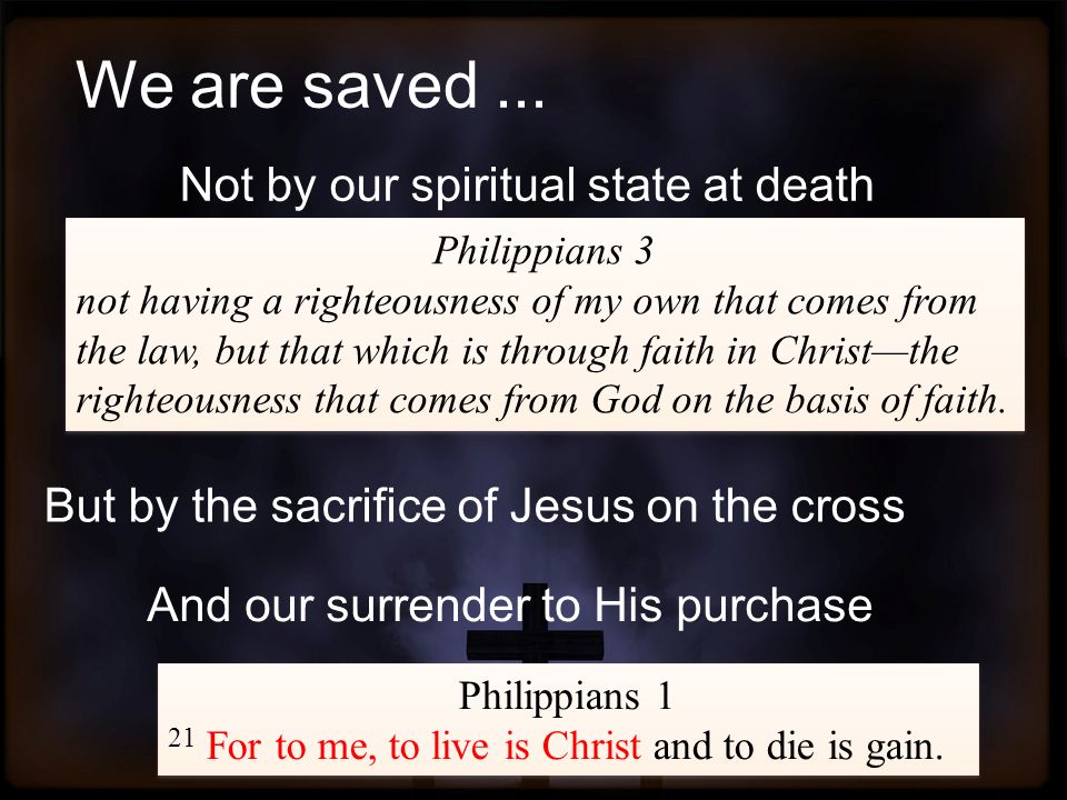 We are saved...