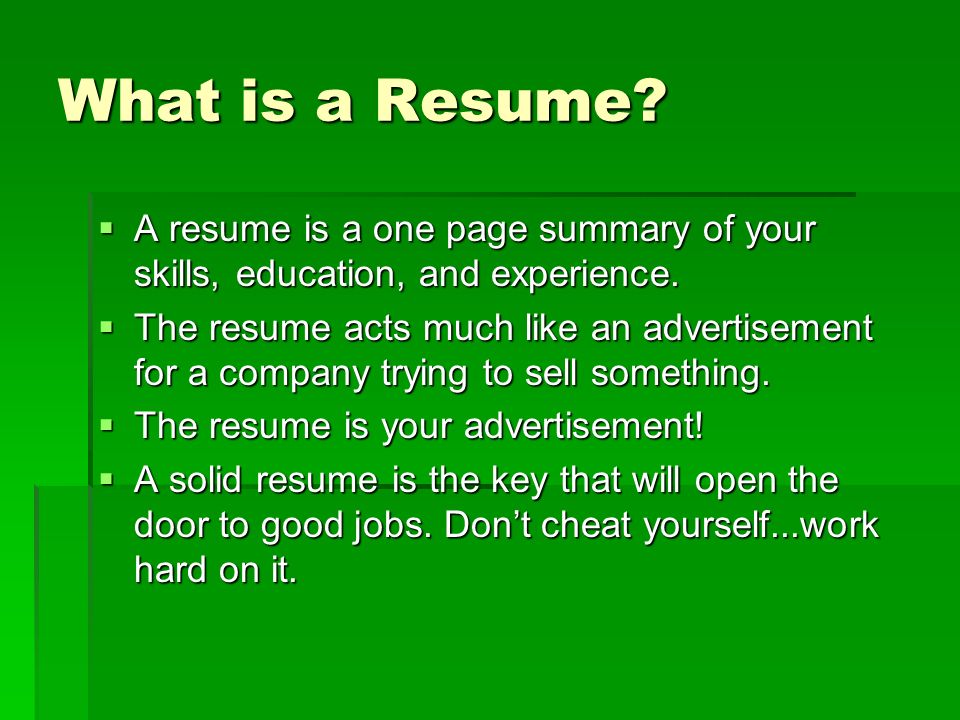 A Resume Is why it is so important to have a good resume What Is A Resume A Resume Is A One Page Summary Of Your Skills A Resume Is example of a resume is one of the best idea for you to make a good resume 2 What Is A Resume A Resume Is A One Page Summary Of Your Skills