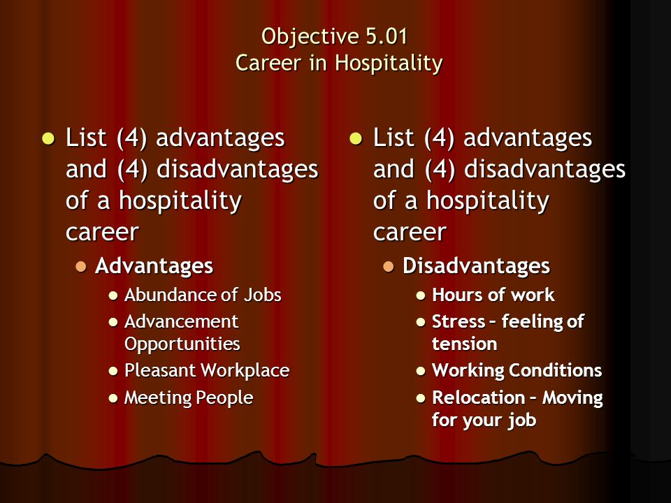 careers in hospitality