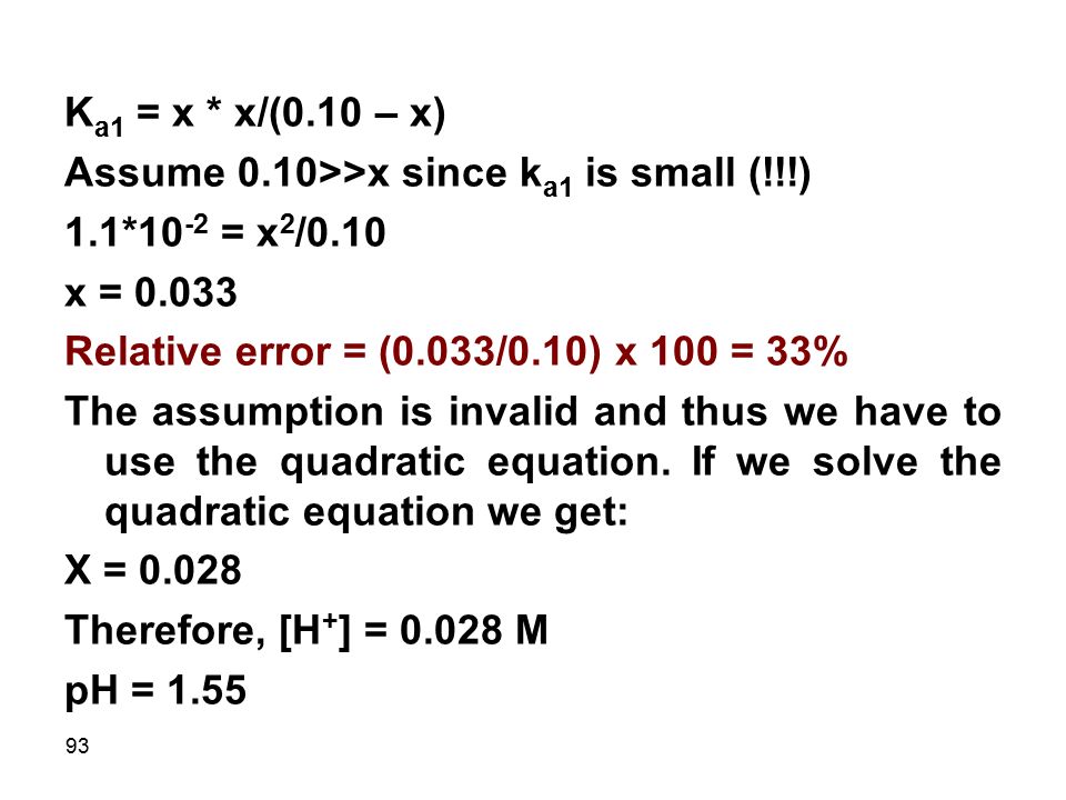 1 Acid Base Equilibria 2 In This Chapter We Study Equilibrium 93