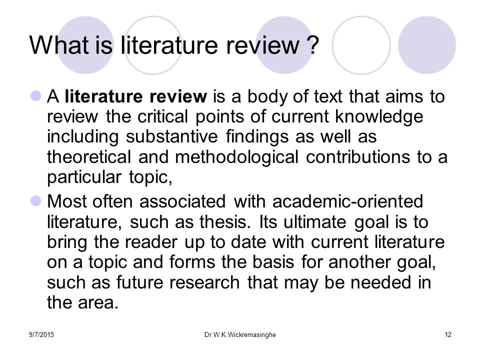 format of a literature review