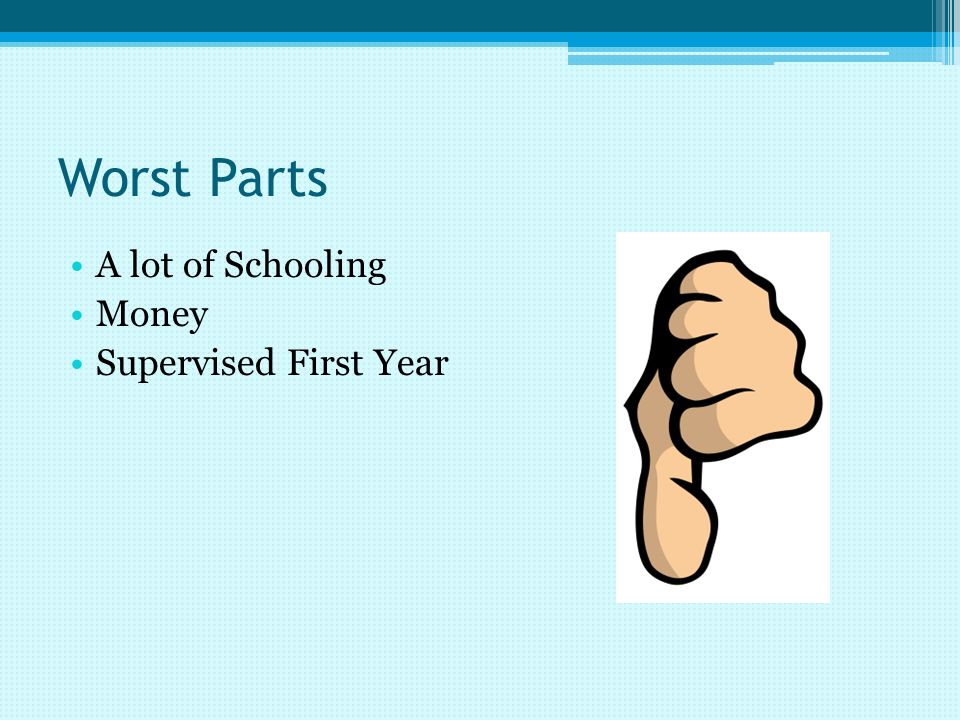 Worst Parts A lot of Schooling Money Supervised First Year