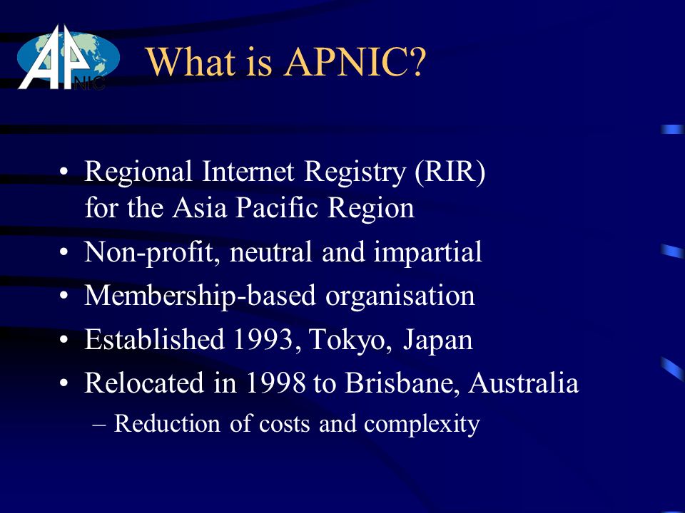 What is APNIC.
