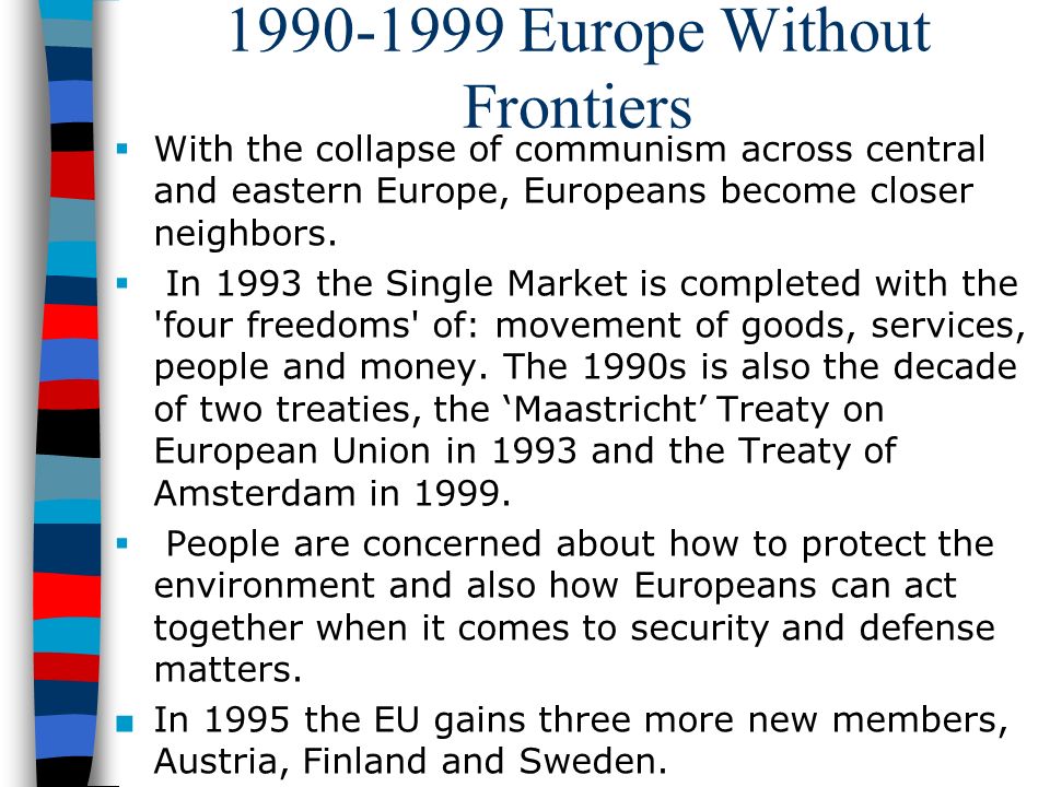history of the eu single market The history of the european union creation of a single market in which people, goods, capital and services can move freely around the ec. history of the eu single market The history of the european union creation of a single market in which people, goods, capital and services can move freely around the ec.