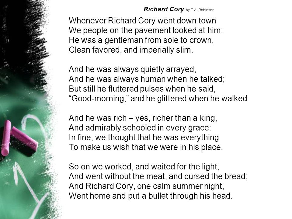 irony in richard cory essay irony in richard cory essay