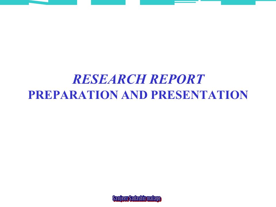 report presentation