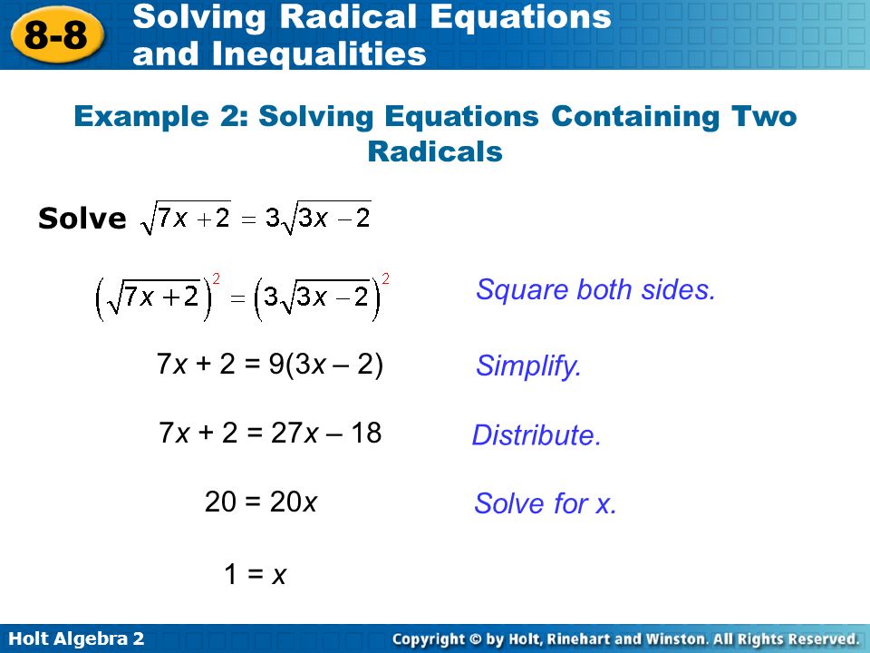 Equations Containing Radicals Talkchannels Radical Equations And Inequalities Talkchannels