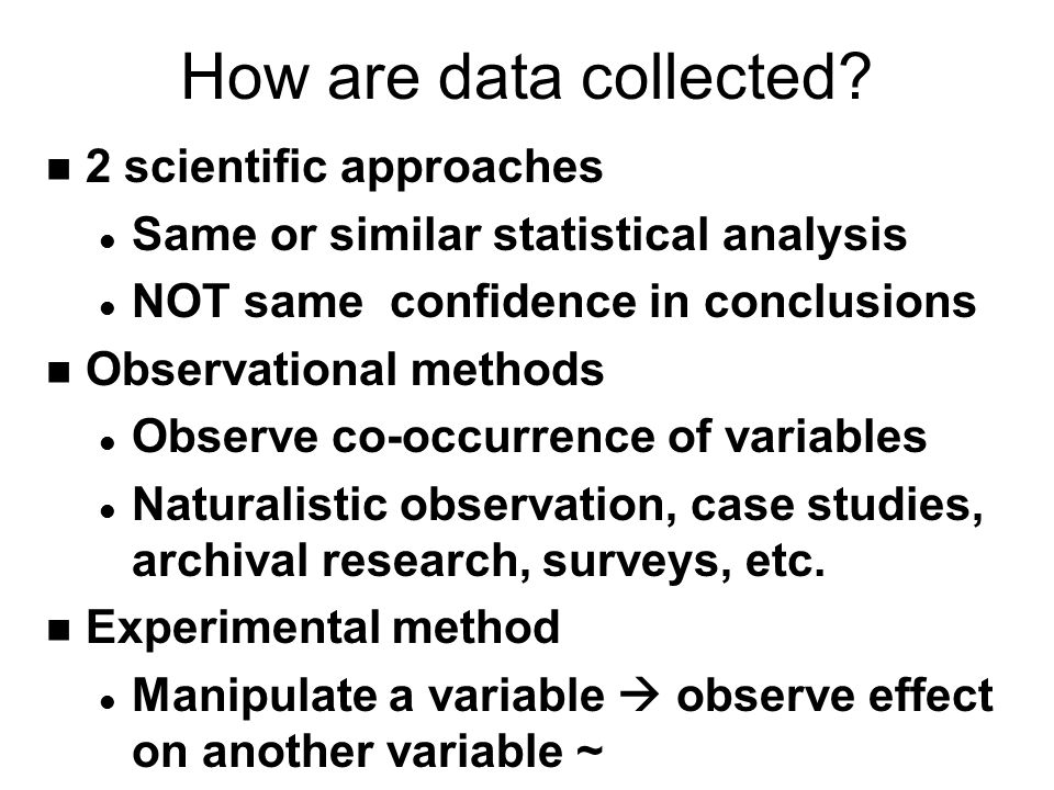 How are data collected.