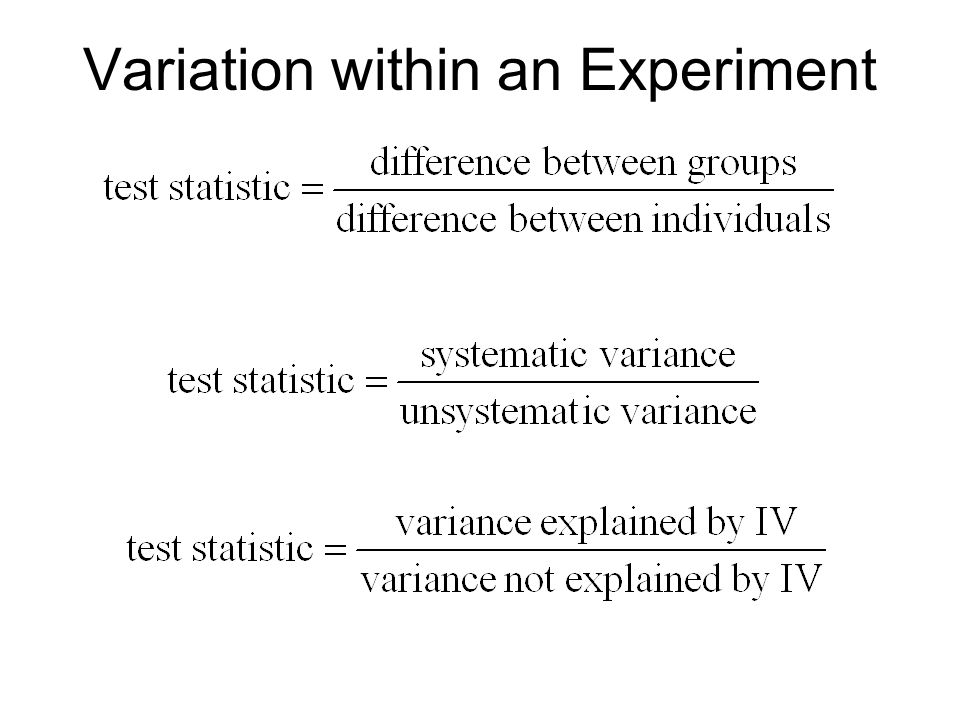Variation within an Experiment