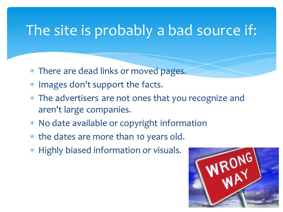  There are dead links or moved pages.  Images don’t support the facts.