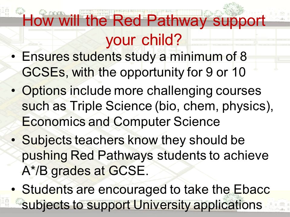 How will the Red Pathway support your child.