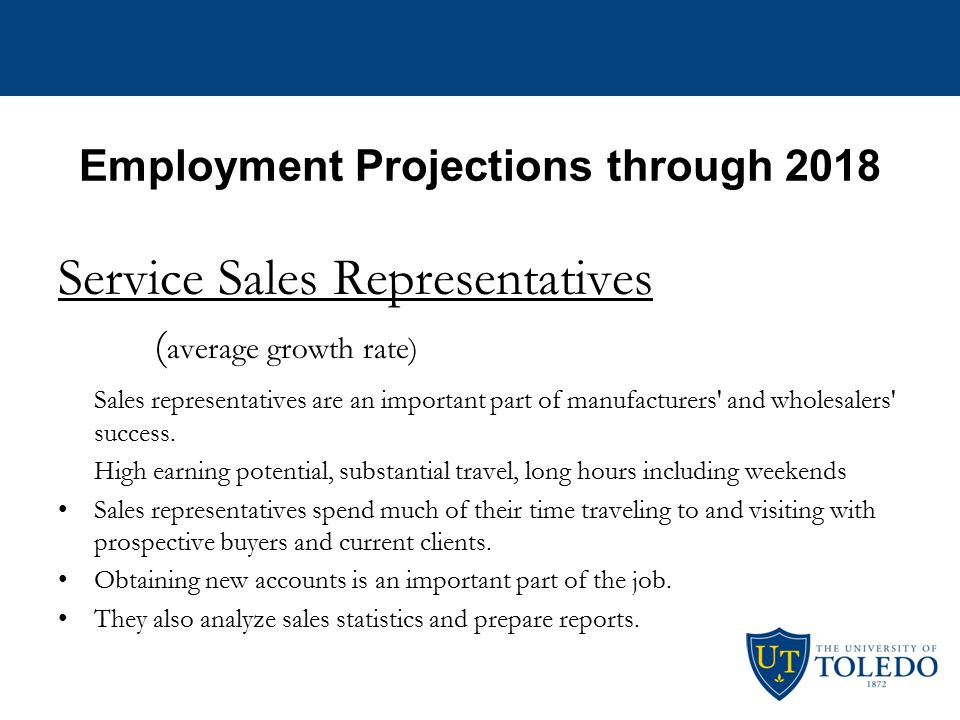 Employment Projections through 2018 Marketing, Advertising & P.R.