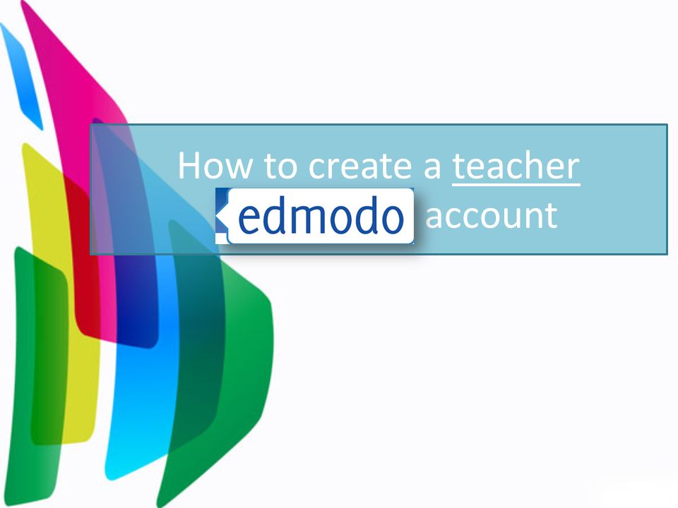 How to create a teacher account