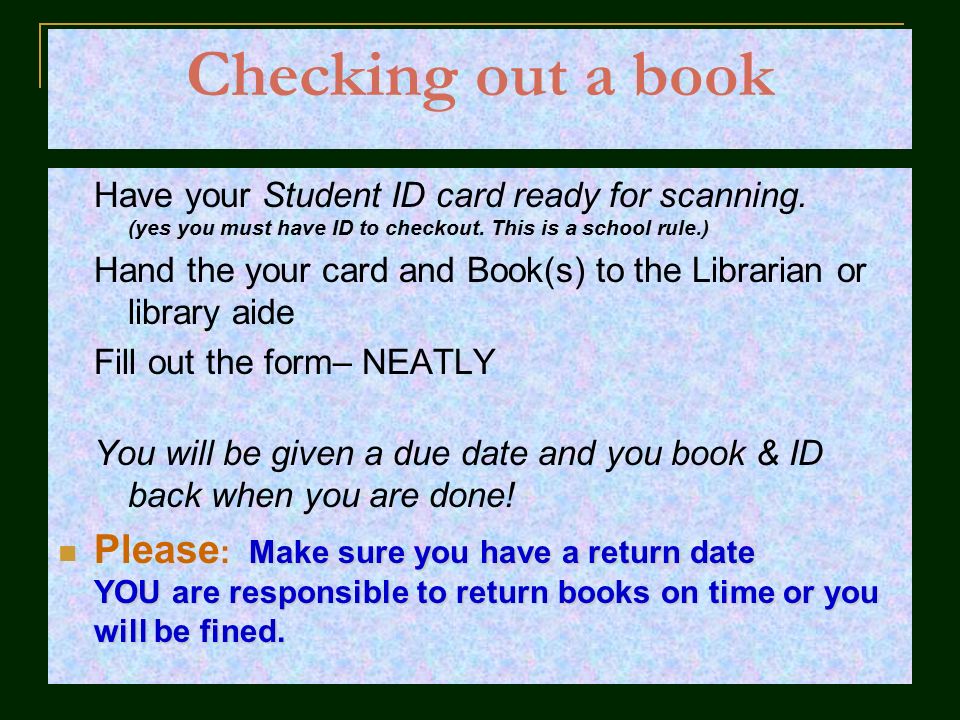 book checkout form