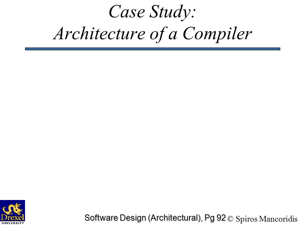 Software design case study examples