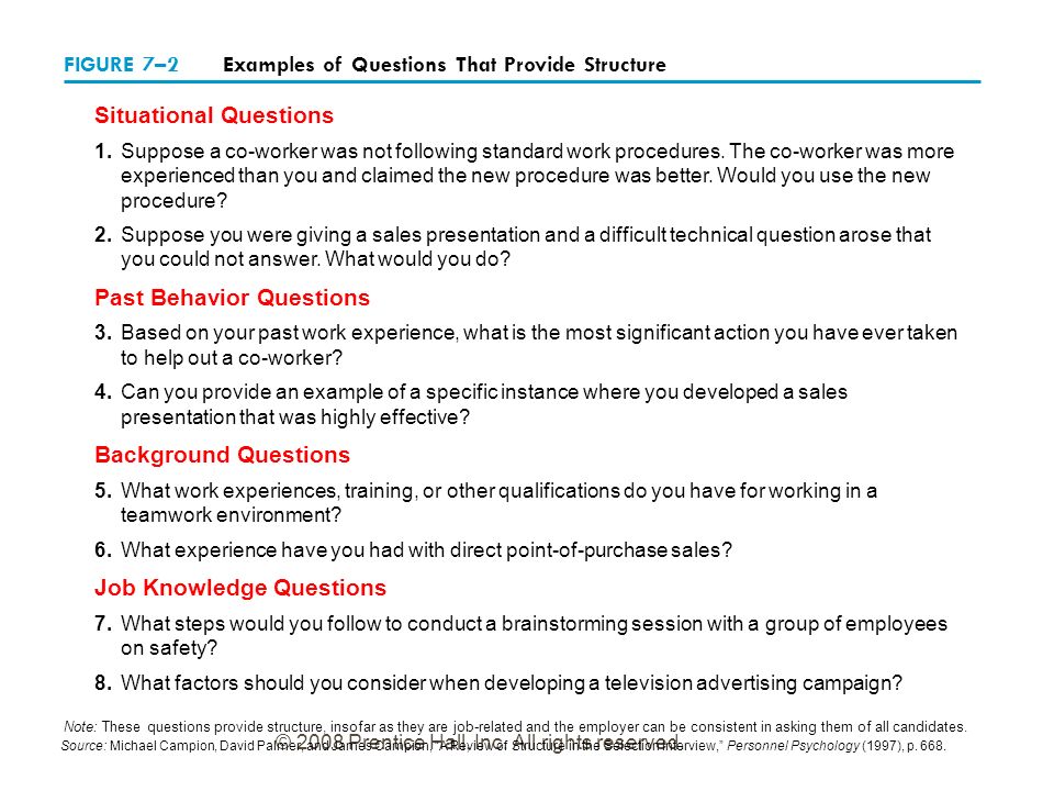 situational questions examples