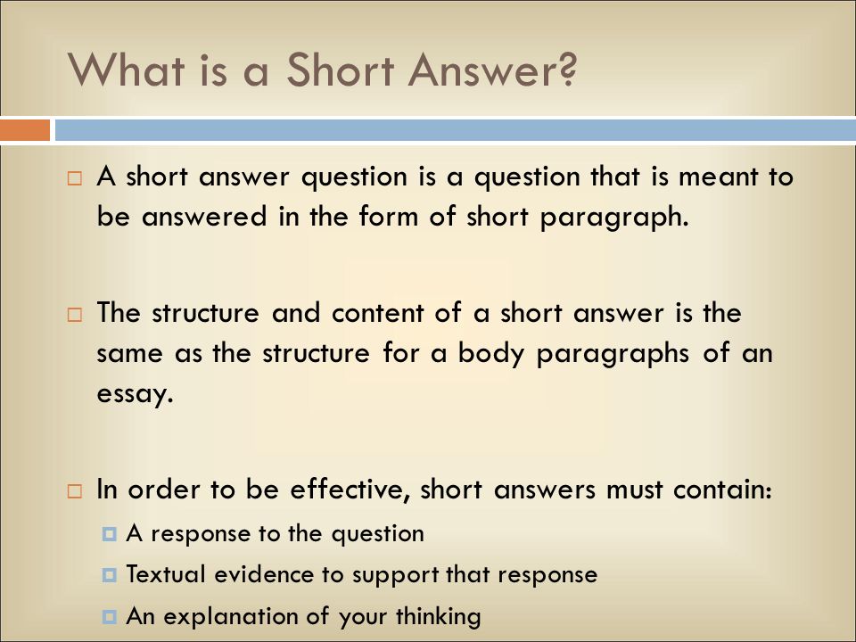 What is short essay