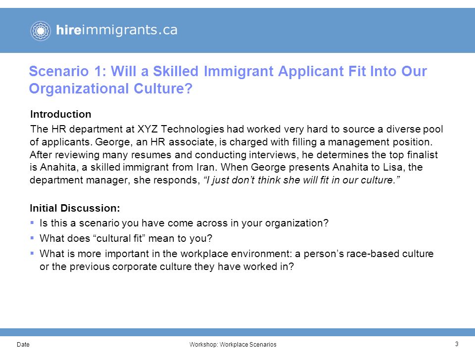 scenarios for interviews