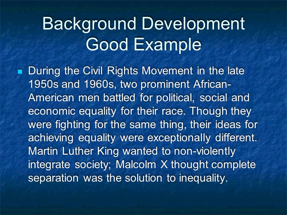 Malcolm X Thesis Statement
