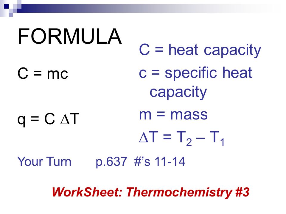 Change In Temperature Equation Talkchannels Change In Heat Equation Talkchannels 19 Unit 3 Thermochemistry Chemistry 3202 Outline Temperature