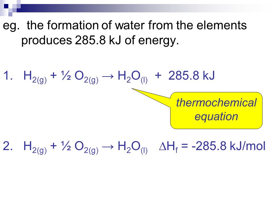 Unit 3 Thermochemistry Chemistry 3202 Outline Temperature There Are Three Ways To Represent Any Enthalpy Change 1