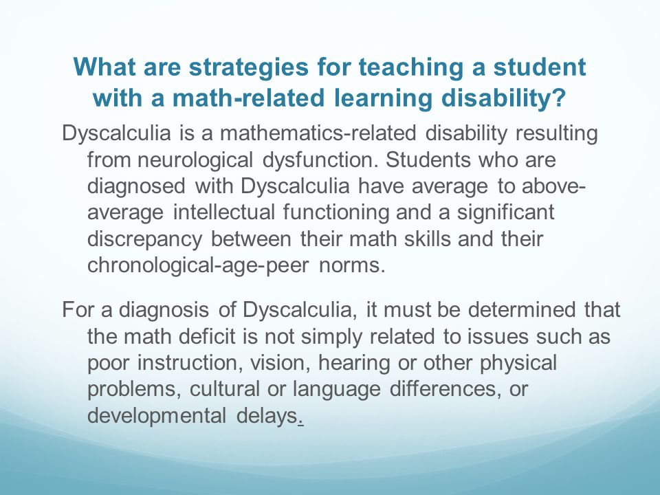 Teaching Math To Students With Learning Disabilities Lawteched Developmental Delay Teaching Strategies Lawteched Mathematics To Students With Learning Disabilities