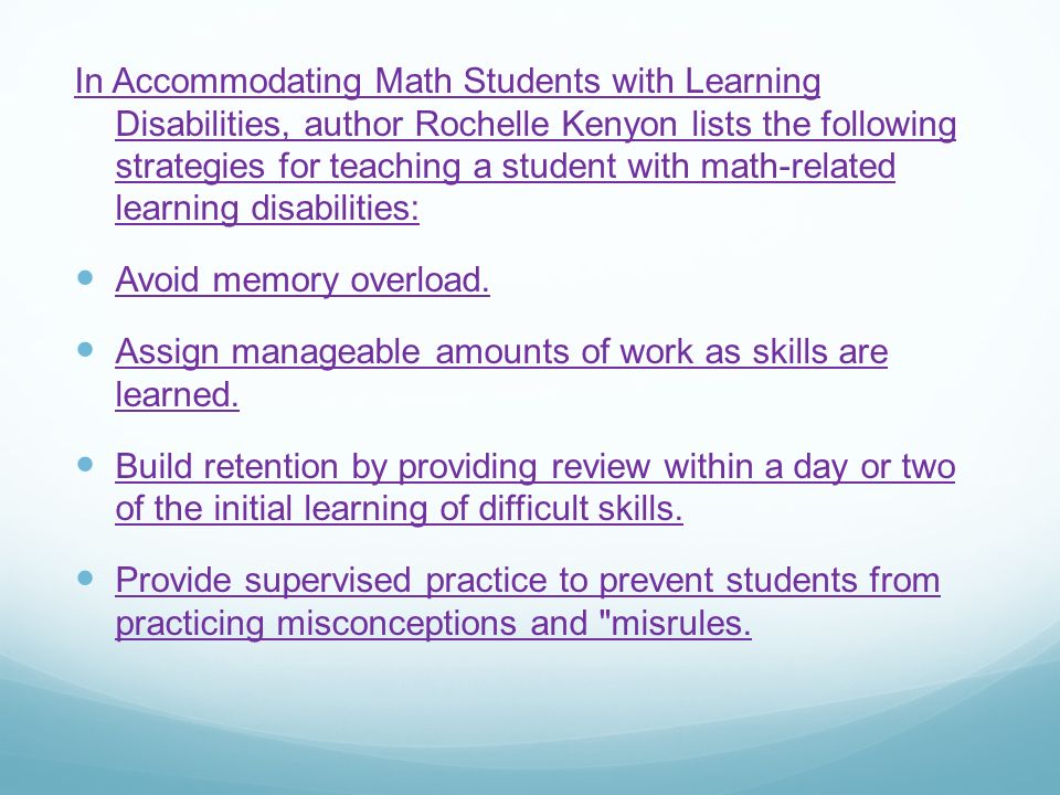 Teaching Strategies For Learning Disabilities Lawteched Sn 502 Teaching Students With Learning Disabilities Ppt Download Bookcover Of Strategies For Mathematical Disability 9783639766486