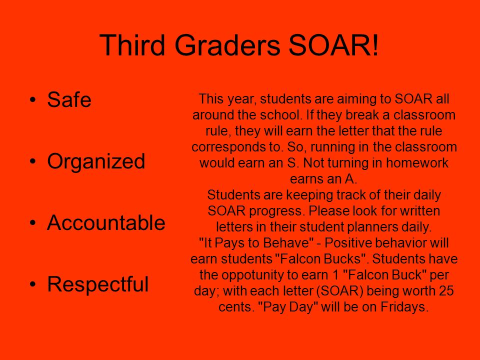 Third Graders SOAR.
