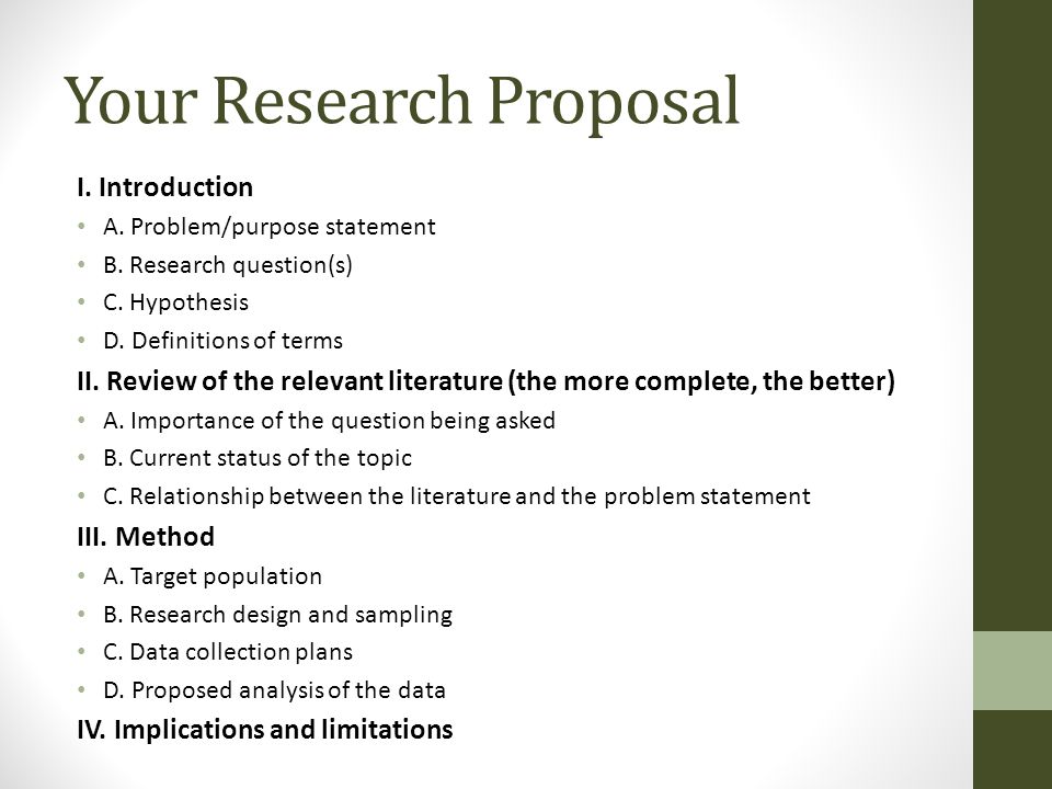 how to do a research proposal outline