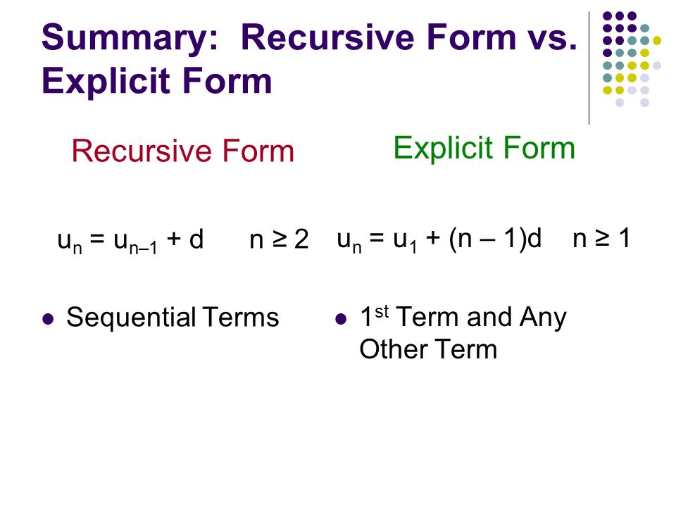 introduction to arithmetic sequences 18 may ppt download recursive formula to closed form
