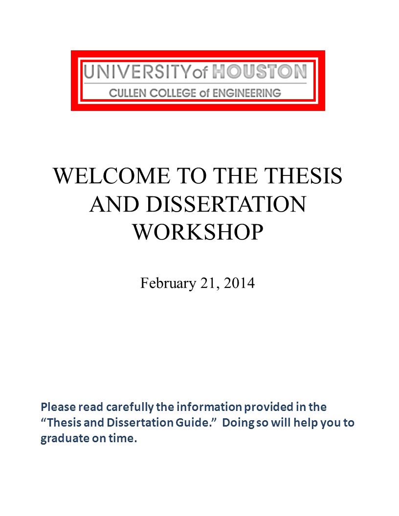 Guide To Successful Thesis And Dissertation