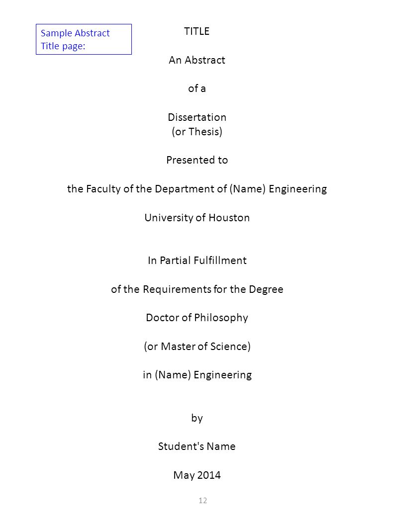 Thesis title proposals for it students