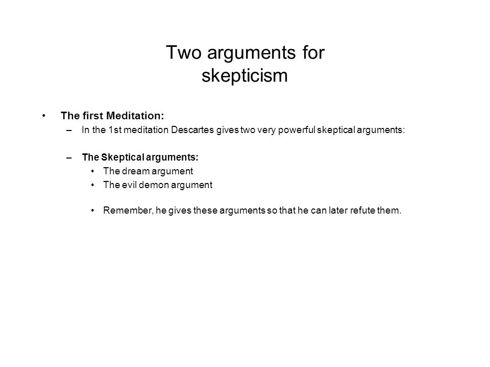 Descartes Skepticism Essay