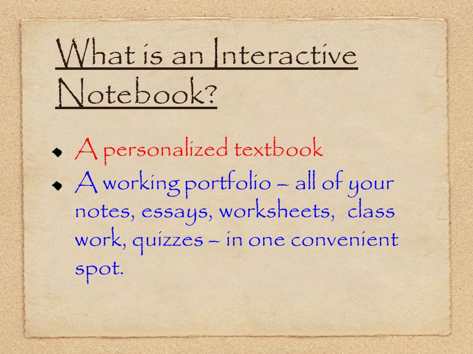 What is an Interactive Notebook.