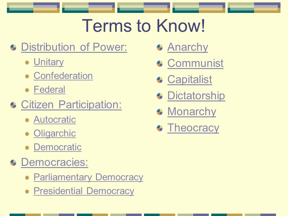 Worksheet Participation In Government Worksheets types of government 7 th grade social studies cantrell ppt download distribution power unitary confederation federal citizen participation autocratic oligarchic